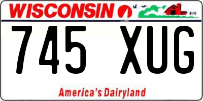 WI license plate 745XUG