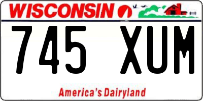 WI license plate 745XUM