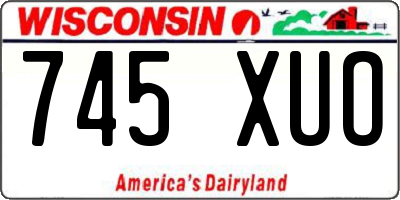 WI license plate 745XUO