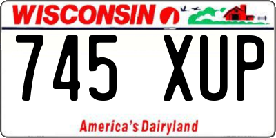 WI license plate 745XUP