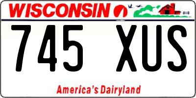 WI license plate 745XUS