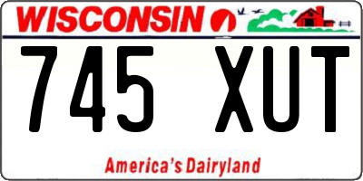 WI license plate 745XUT