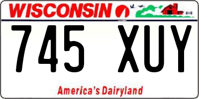WI license plate 745XUY