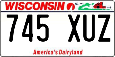 WI license plate 745XUZ