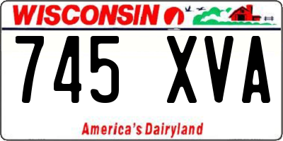 WI license plate 745XVA