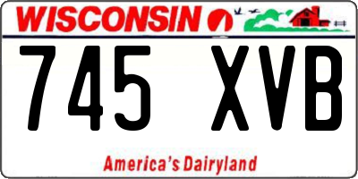 WI license plate 745XVB