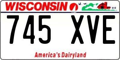 WI license plate 745XVE