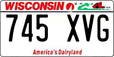 WI license plate 745XVG