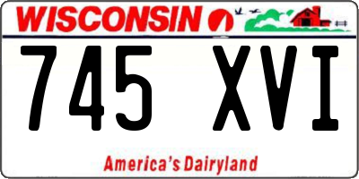 WI license plate 745XVI