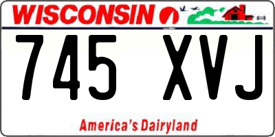 WI license plate 745XVJ