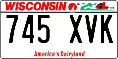 WI license plate 745XVK