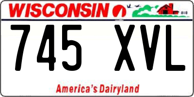 WI license plate 745XVL