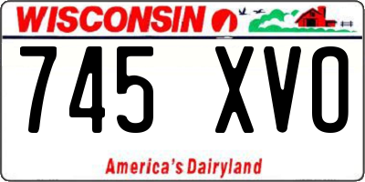 WI license plate 745XVO
