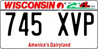 WI license plate 745XVP
