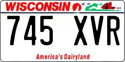 WI license plate 745XVR