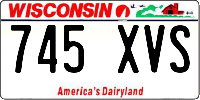 WI license plate 745XVS