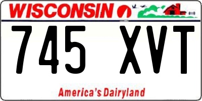 WI license plate 745XVT