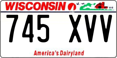 WI license plate 745XVV