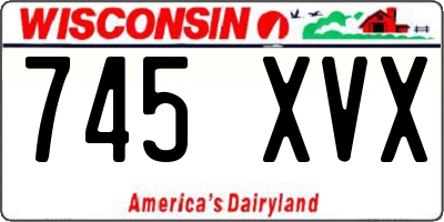 WI license plate 745XVX