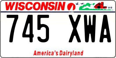 WI license plate 745XWA