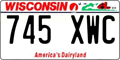 WI license plate 745XWC