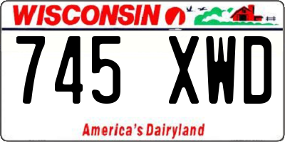 WI license plate 745XWD