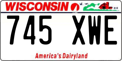 WI license plate 745XWE