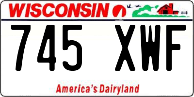 WI license plate 745XWF