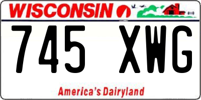 WI license plate 745XWG