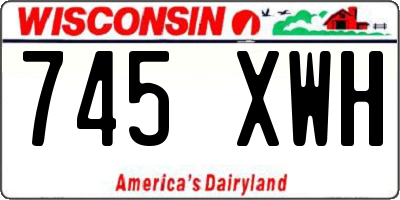 WI license plate 745XWH