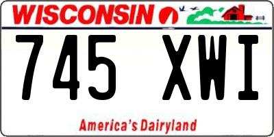 WI license plate 745XWI