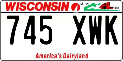 WI license plate 745XWK