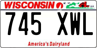 WI license plate 745XWL