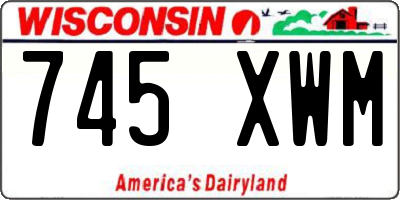 WI license plate 745XWM
