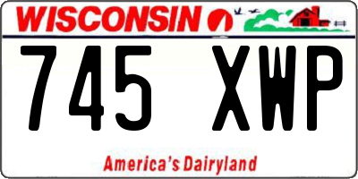 WI license plate 745XWP