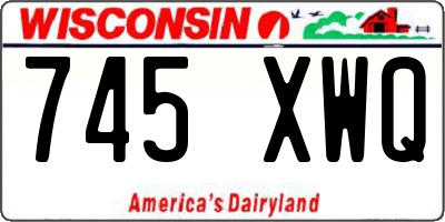 WI license plate 745XWQ