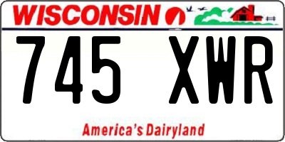 WI license plate 745XWR