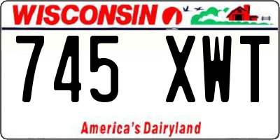 WI license plate 745XWT
