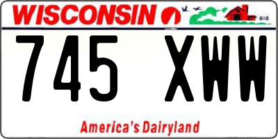 WI license plate 745XWW