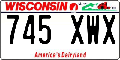 WI license plate 745XWX