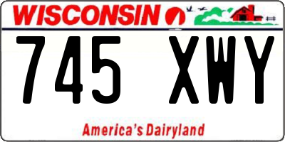 WI license plate 745XWY
