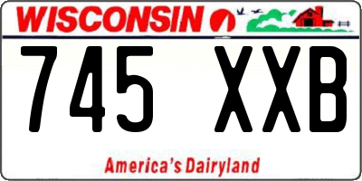 WI license plate 745XXB