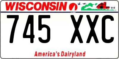 WI license plate 745XXC