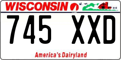 WI license plate 745XXD