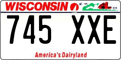 WI license plate 745XXE