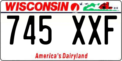 WI license plate 745XXF