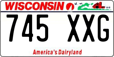 WI license plate 745XXG