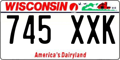 WI license plate 745XXK