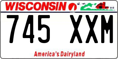 WI license plate 745XXM