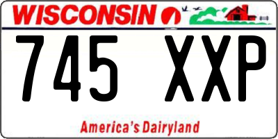 WI license plate 745XXP